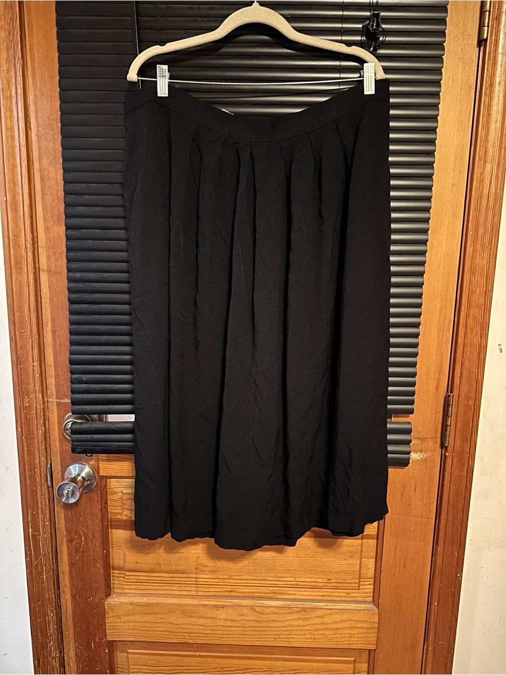 Black Pleated Women's Skirt